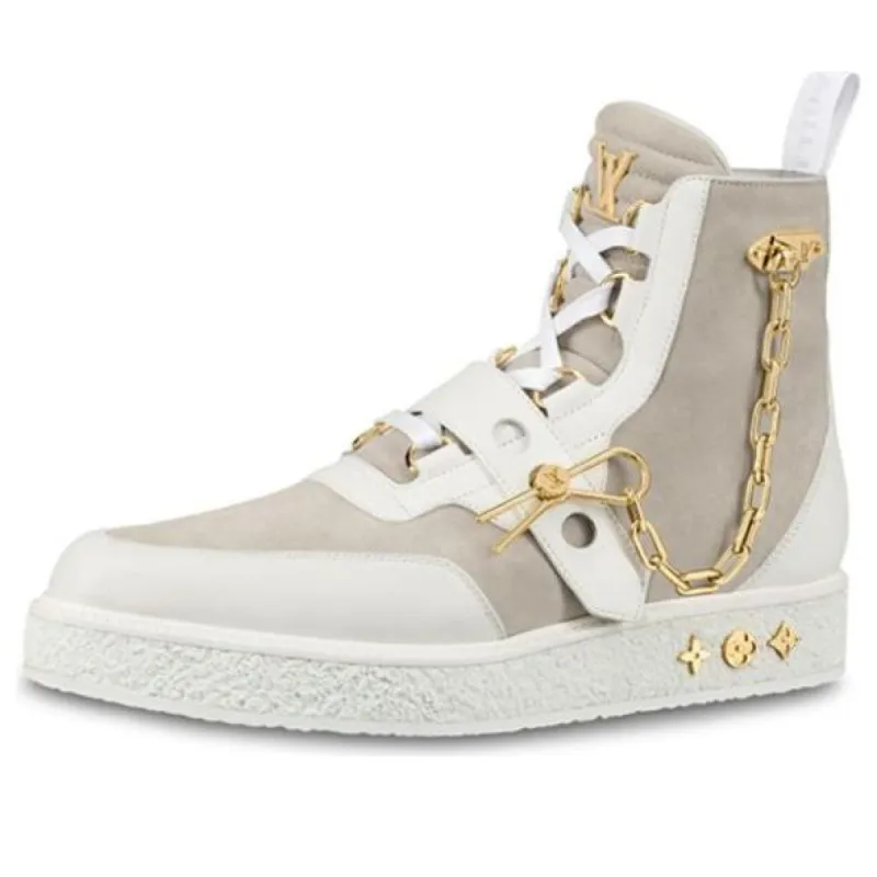 LOUIS VUITTON Creeper Ankle Boots 'Beige' 1A54CP sold by KicksCrew