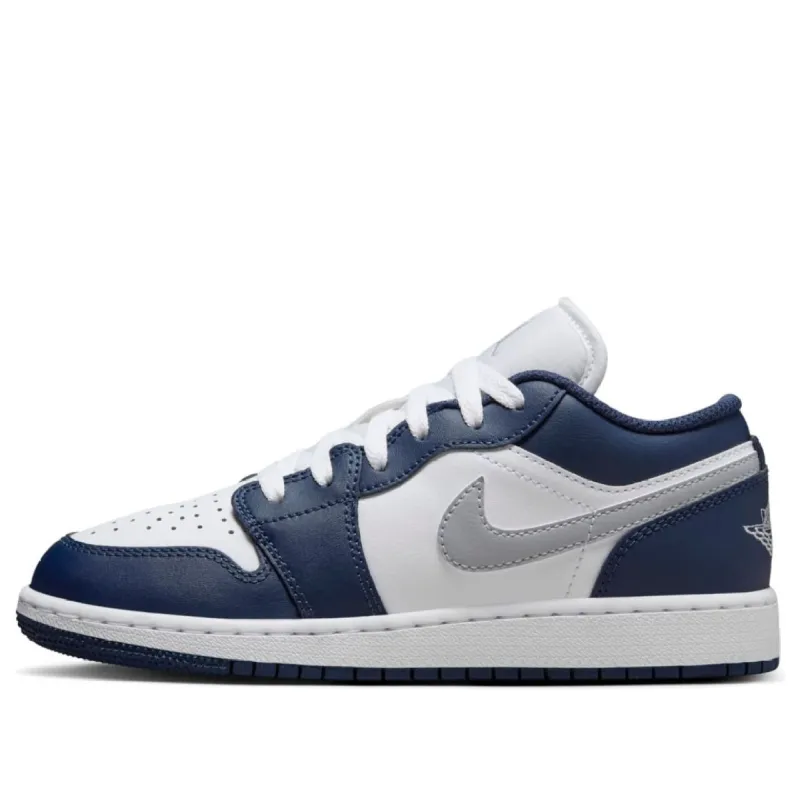 (GS) Air Jordan 1 Low 'Midnight Navy Wolf Grey' 553560-141 sold by KicksCrew