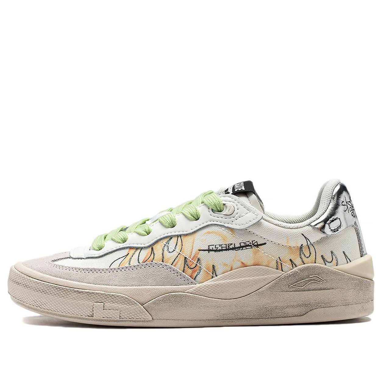 (WMNS) Li-Ning Skate General 'White Graffiti' AEPSA50-7 sold by KicksCrew