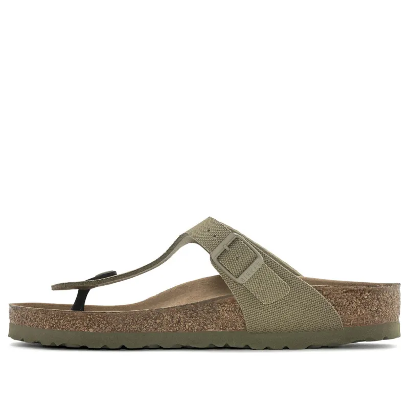 Birkenstock Gizeh Vegan Textile Sandals 'Faded Khaki' 1023929 sold by KicksCrew