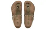 Birkenstock Gizeh Vegan Textile Sandals 'Faded Khaki' 1023929 sold by KicksCrew