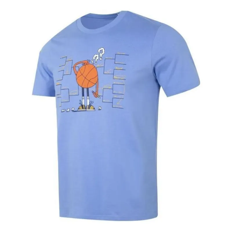 adidas Lil Stripe Bracket Graphic Short Sleeve Basketball T-shirt 'Blue Fusion' IC1871 sold by KicksCrew
