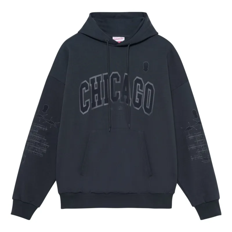 Mitchell & Ness x NBA Chicago Bulls Hoodie 'Dark Grey' MNJYFWF22007-CARBON-GARY sold by KicksCrew
