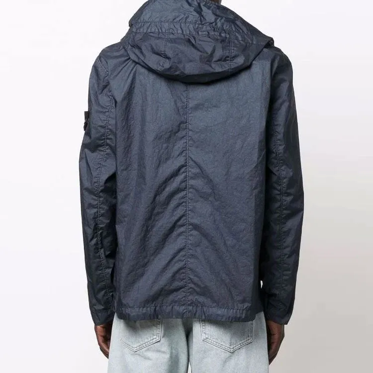 STONE ISLAND Hooded Zip-Up Jacket 'Blue' 761540223-V0024 sold by KicksCrew product image thumbnail 3