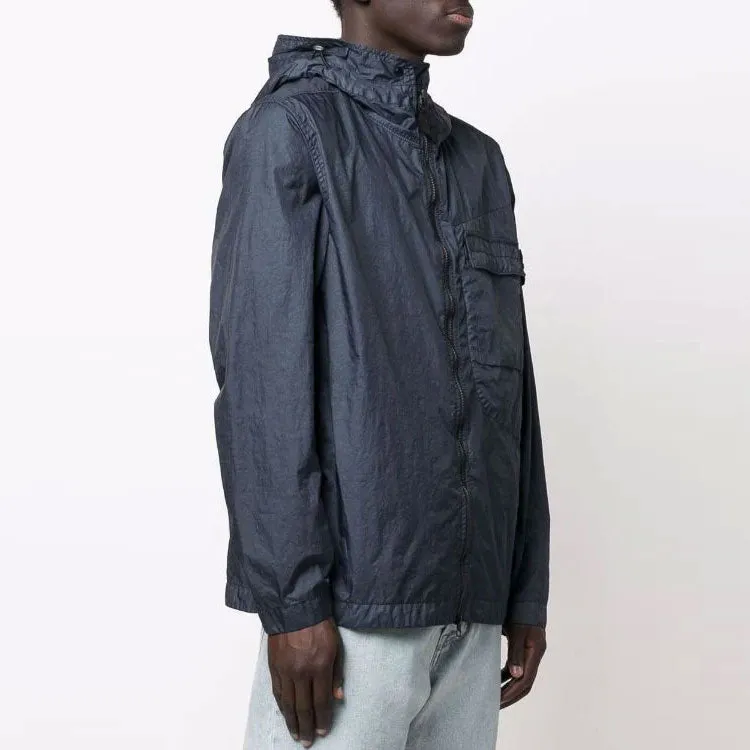 STONE ISLAND Hooded Zip-Up Jacket 'Blue' 761540223-V0024 sold by KicksCrew product image thumbnail 2