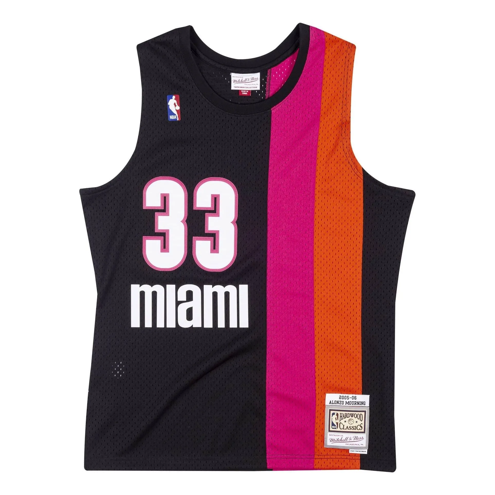 Mitchell & Ness x NBA Miami Heat 2005-06 Swingman Jersey 'Alonzo Mourning 33' SMJYCP19242-MHEBLCK05AMO sold by KicksCrew product image thumbnail 2