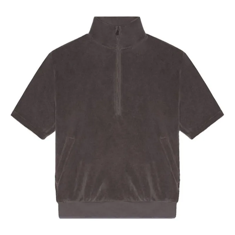 Fear of God Essentials Drop2 SS23 Half-Zip Sweatshirt 'Off-Black' 125BT224090F sold by KicksCrew
