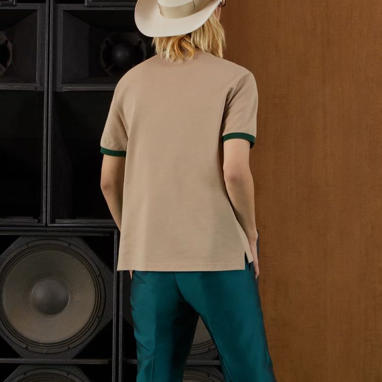 GUCCI Cotton piquet polo with Web collar 'Beige' 701735-XJELJ-2219 sold by KicksCrew product image thumbnail 3