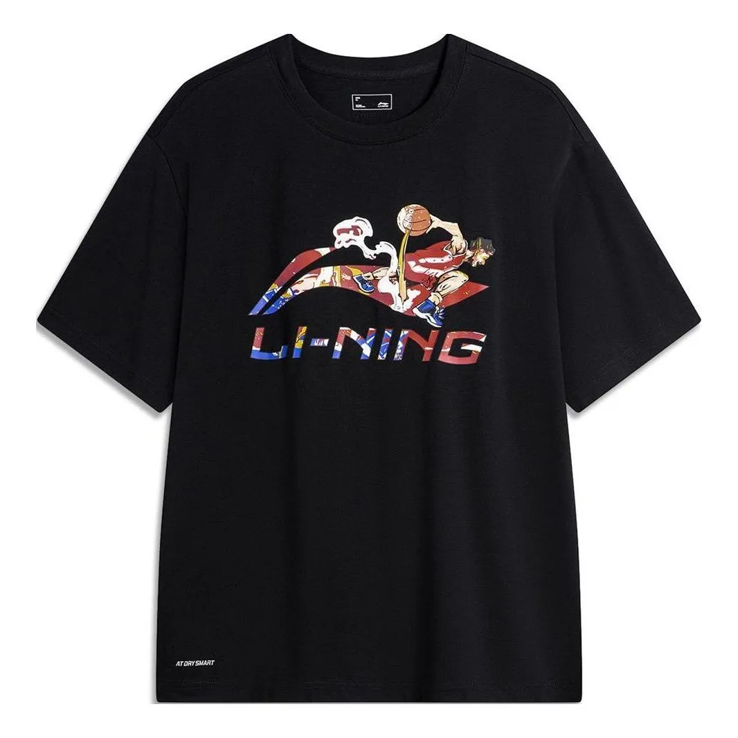 Li-Ning Hoops Graphic T-shirt 'Black' AHSU673-1 sold by KicksCrew
