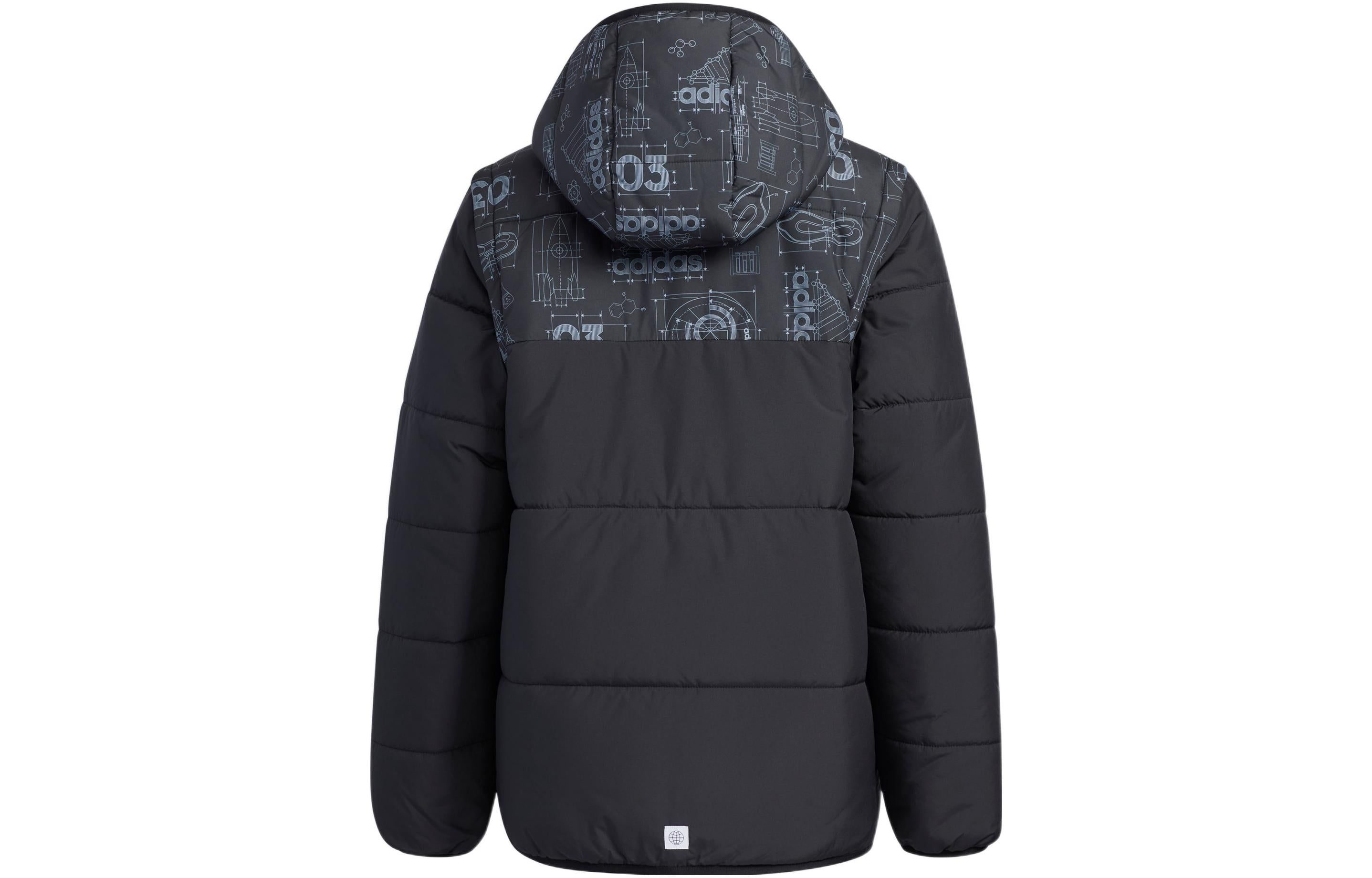(GS) Adidas Padded Jacket 'Black' HY0556 sold by KicksCrew product image thumbnail 2