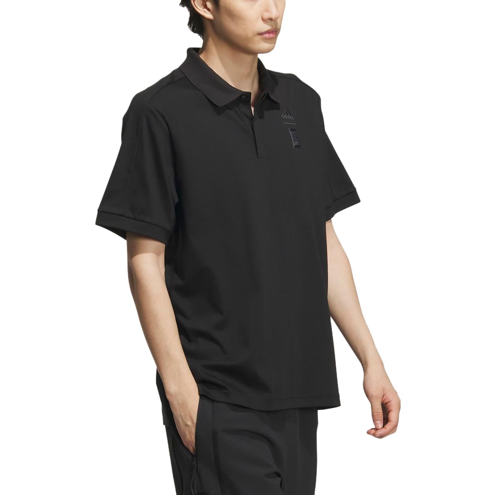 Adidas Wuji Premium Short Polo Shirts 'Black' IA8107 sold by KicksCrew product image thumbnail 4