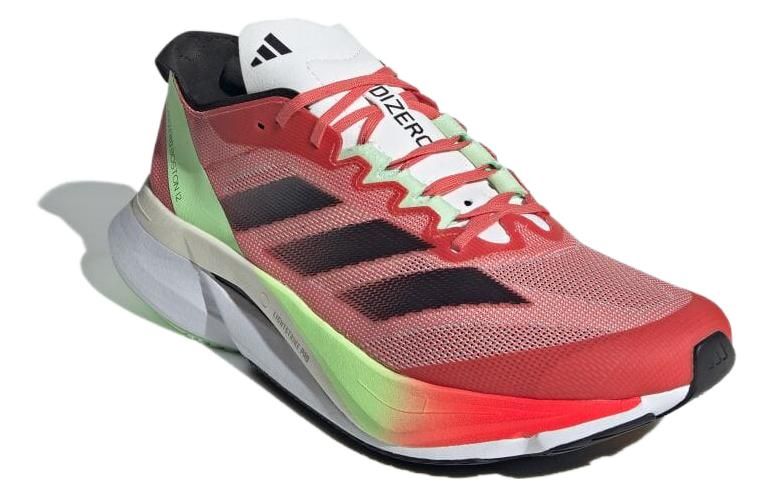 Adidas Adizero Boston 12 'Red Neon Yellow' IG3329 | Parallel