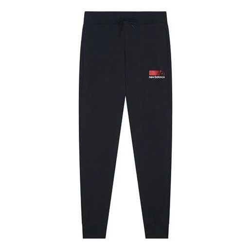 New Balance Logo Print Track Pants 'Black Red White' MP13900-BK sold by KicksCrew