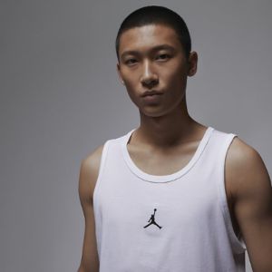 NIKE JORDAN EMBROIDERY LOGO TANK 'White' FQ6990-100 sold by KicksCrew