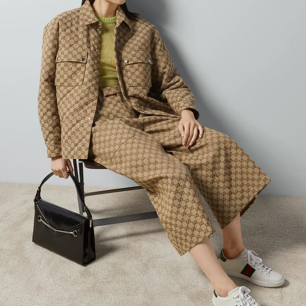 (WMNS) Gucci GG Canvas Trousers 'Camel Ebony' 774893-ZAF4S-2580 sold by KicksCrew product image thumbnail 2