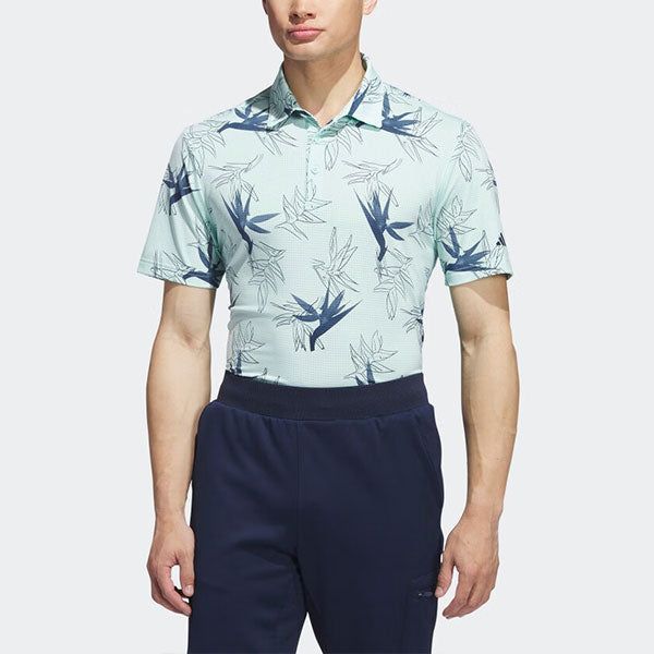 adidas Oasis Mesh Golf Polo Shirt 'Semi Flash Aqua' HZ3190 sold by KicksCrew product image thumbnail 2