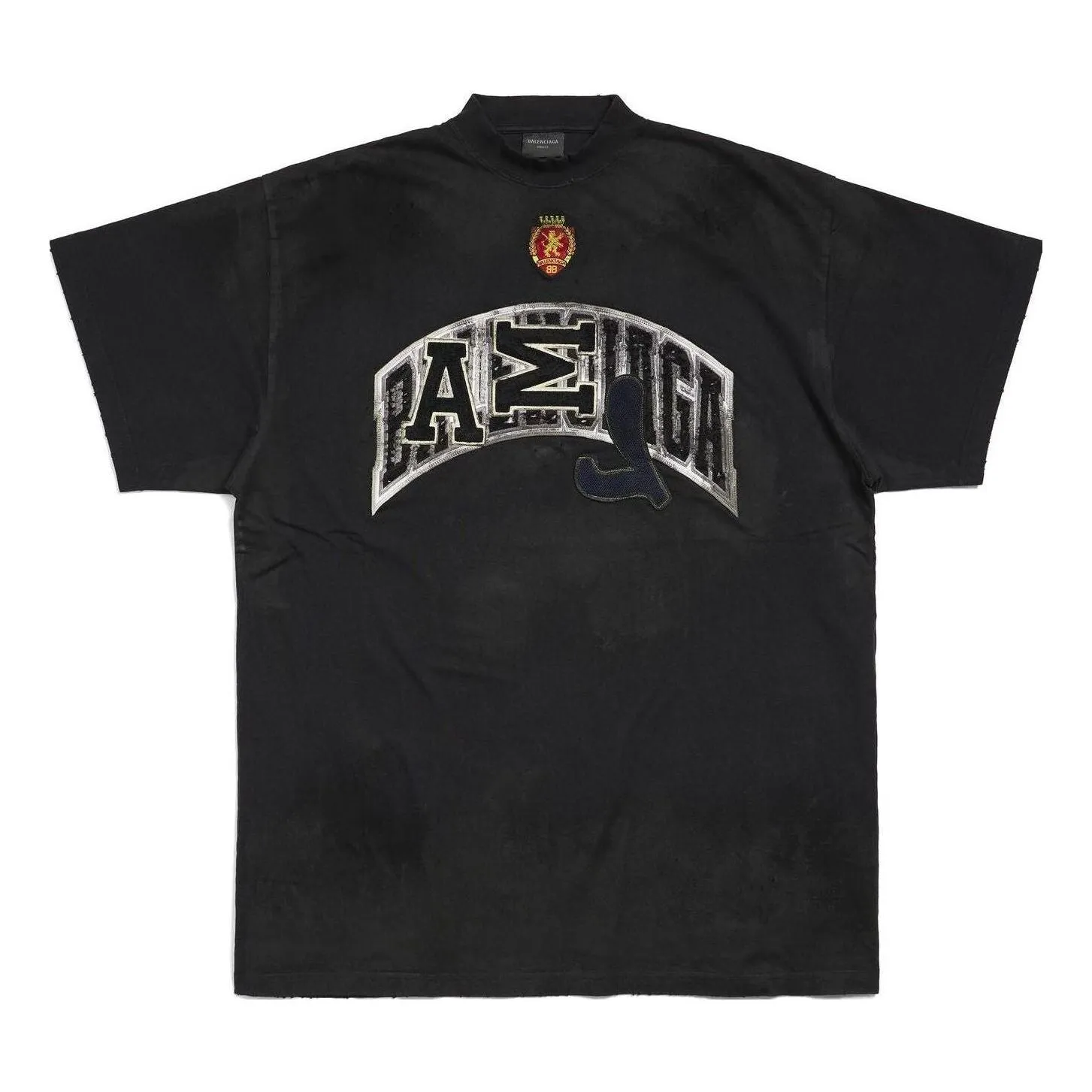 Balenciaga Skater T-shirt Oversized 'Black Faded' 739028TOVN21055 sold by KicksCrew