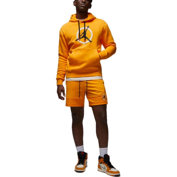 Air Jordan Flight MVP Graphic Fleece Pullover Hoodie 'Yellow' FB7050-717 sold by KicksCrew product image thumbnail 3