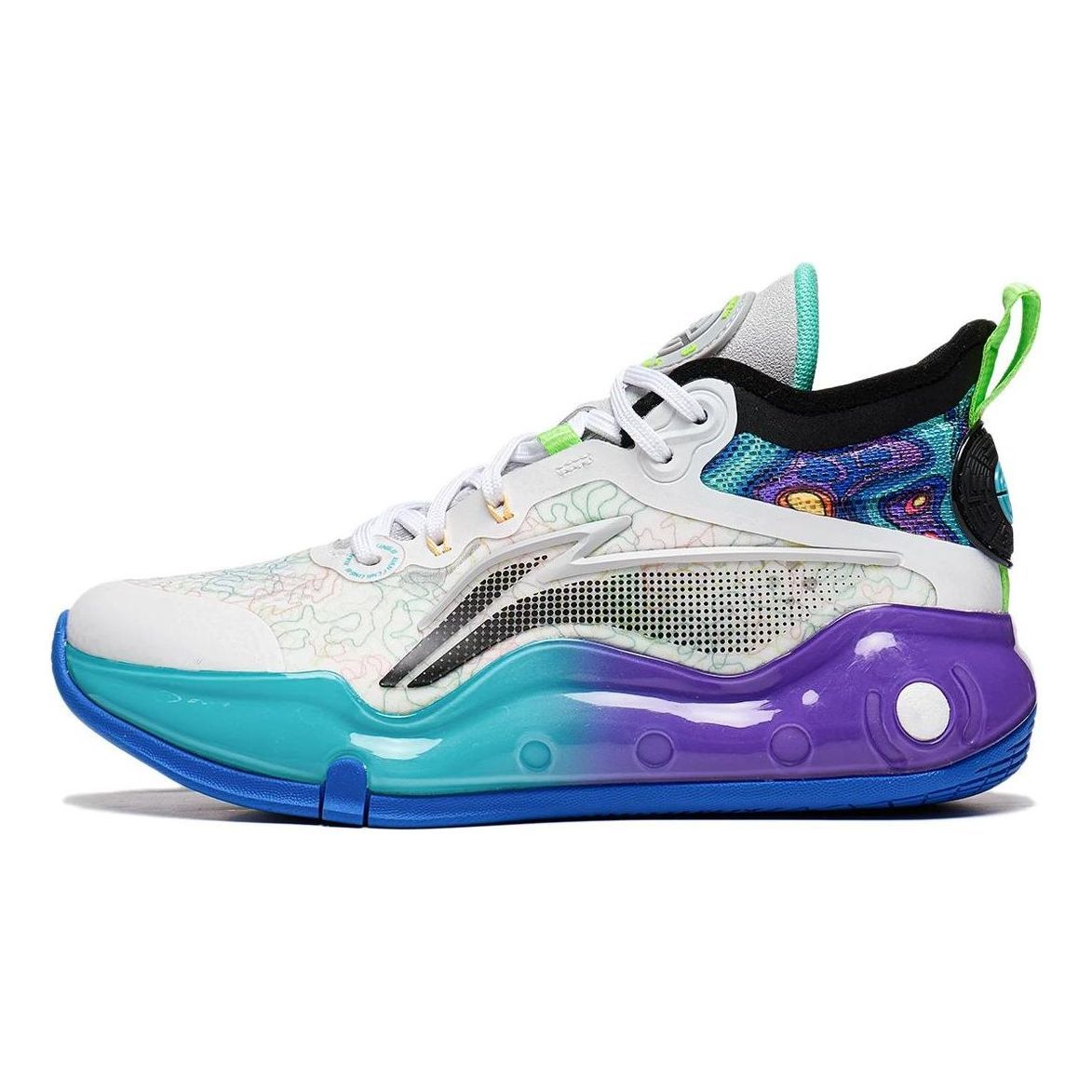 (GS) Li-Ning Pioneer Premium 3.0 'White Blue Purple' YKBT024-9 sold by KicksCrew