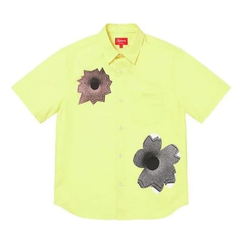 Supreme Nate Lowman S/S Shirt 'Yellow Grey' SUP-SS22-219 sold by KicksCrew
