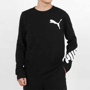 Puma Casual Long Sleeve T-Shirt 'Black' 845979-01 sold by KicksCrew