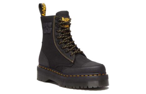 Dr.Martens x Ganni Jadon Nylon Platform Boots 'Black' 31794001 sold by KicksCrew