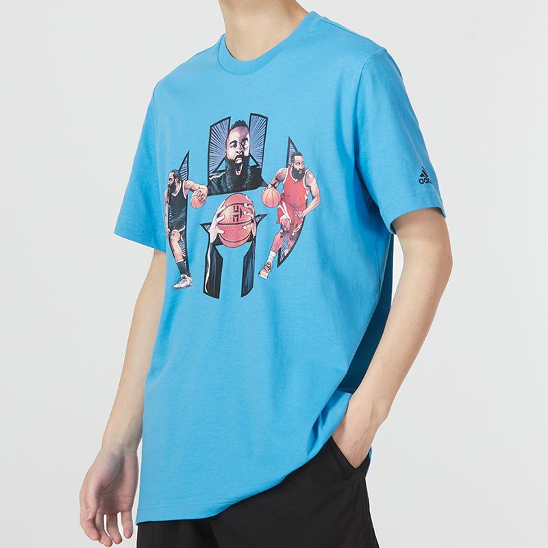 Adidas Harden Logo T-shirt 'Blue' HS4327 sold by KicksCrew product image thumbnail 3