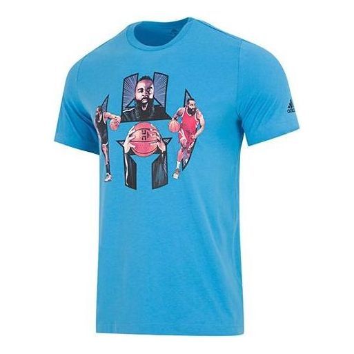 Adidas Harden Logo T-shirt 'Blue' HS4327 sold by KicksCrew