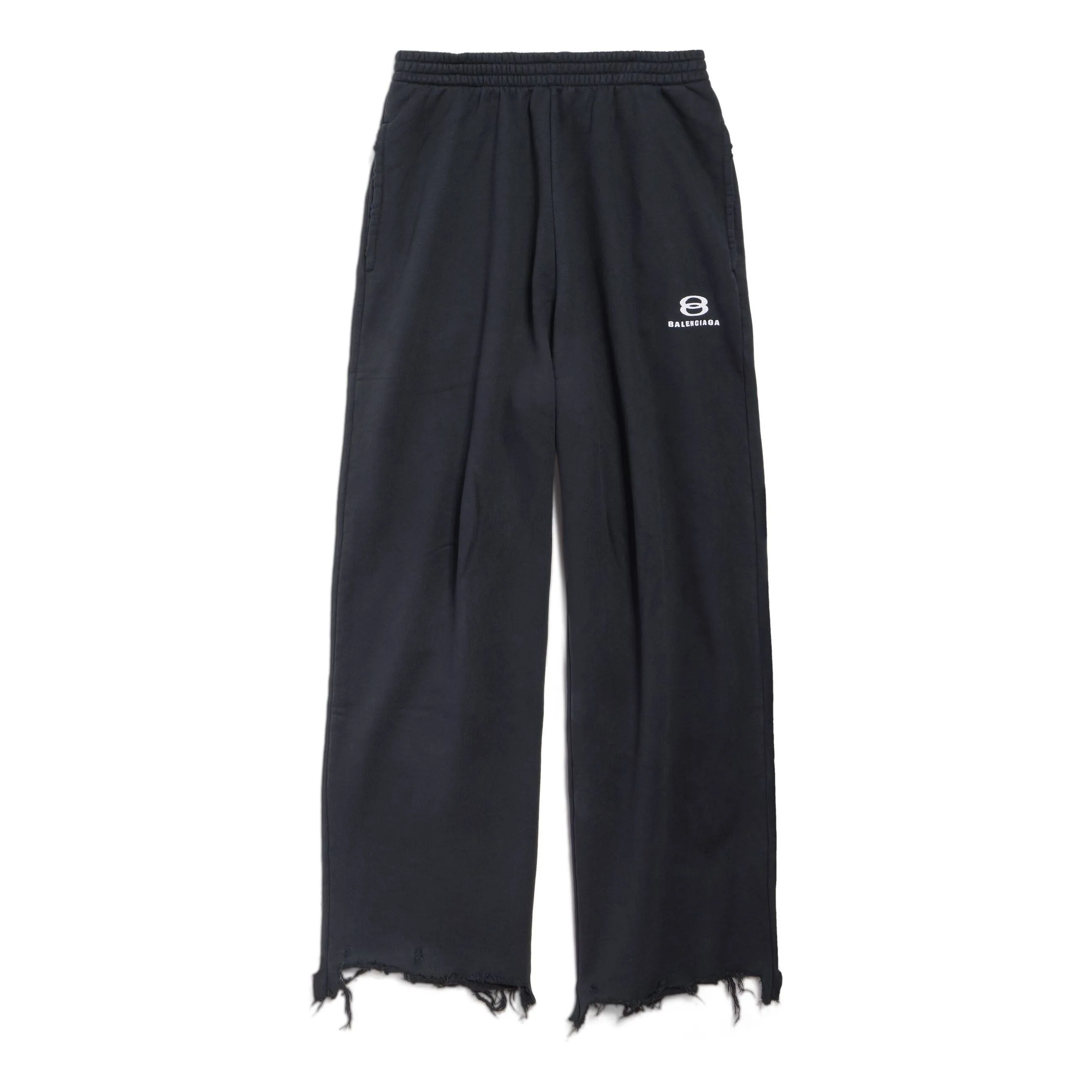 (WMNS) Balenciaga Unity Sports Icon Cropped Sweatpants 'Black White' 783401TQVB21569 sold by KicksCrew