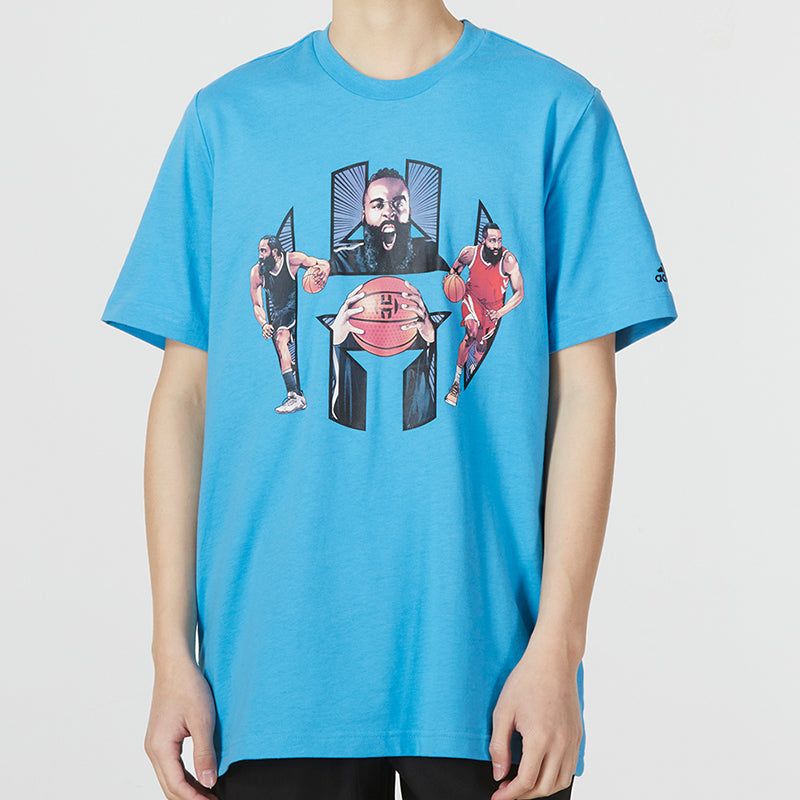 Adidas Harden Logo T-shirt 'Blue' HS4327 sold by KicksCrew product image thumbnail 4