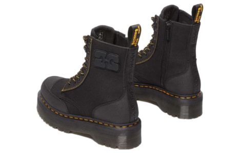 Dr.Martens x Ganni Jadon Nylon Platform Boots 'Black' 31794001 sold by KicksCrew
