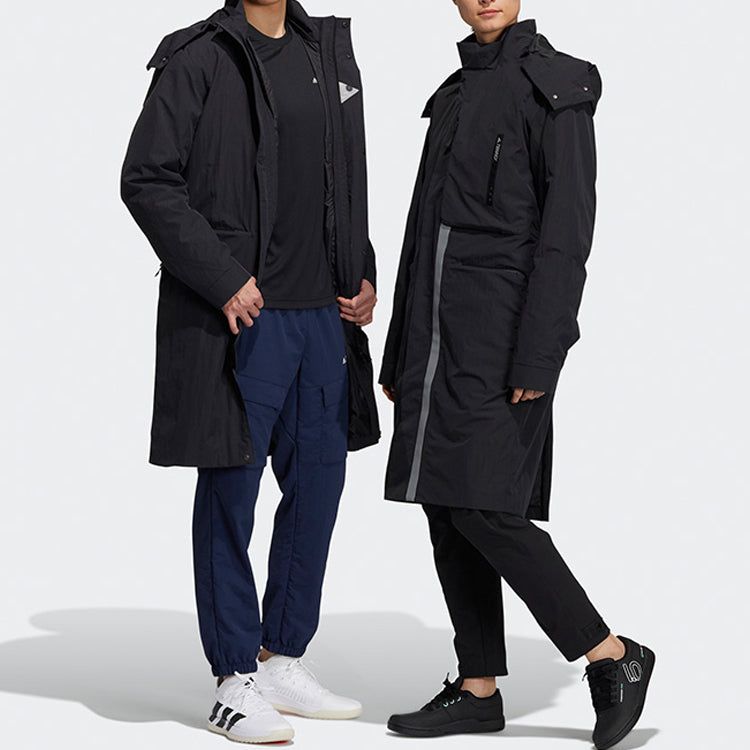 adidas Casual 3-In-1 Long Down Jacket 'Black' H13847 sold by KicksCrew product image thumbnail 3