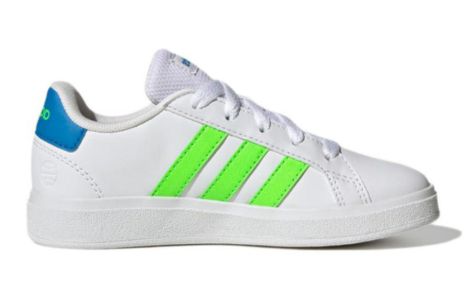 (GS) Adidas Grand Court 2.0 Lifestyle Tennis Shoes 'White Solar Green' GW6505 sold by KicksCrew