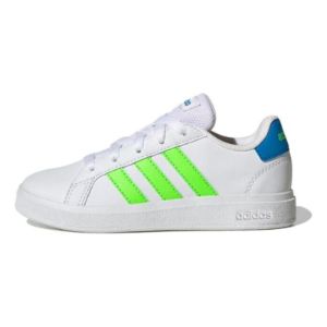 (GS) Adidas Grand Court 2.0 Lifestyle Tennis Shoes 'White Solar Green' GW6505 sold by KicksCrew