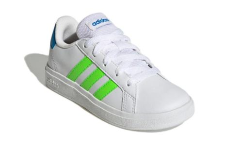 (GS) Adidas Grand Court 2.0 Lifestyle Tennis Shoes 'White Solar Green' GW6505 sold by KicksCrew