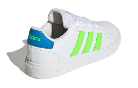(GS) Adidas Grand Court 2.0 Lifestyle Tennis Shoes 'White Solar Green' GW6505 sold by KicksCrew