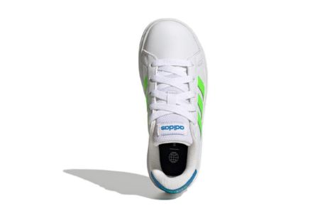 (GS) Adidas Grand Court 2.0 Lifestyle Tennis Shoes 'White Solar Green' GW6505 sold by KicksCrew