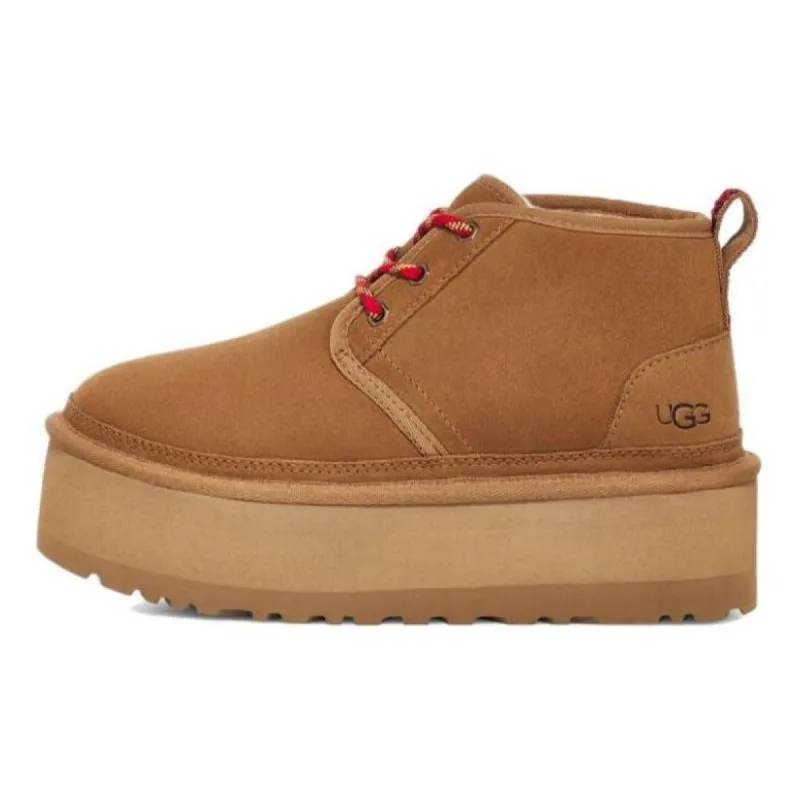 (WMNS) UGG Neumel Heritage Platform Boots 'Chestnut' 1130604-CHE sold by KicksCrew