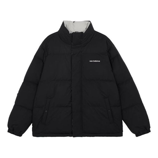 New Balance Warm and Windproof Sports Down Jacket 'Black Grey' AMJ14306-BK sold by KicksCrew