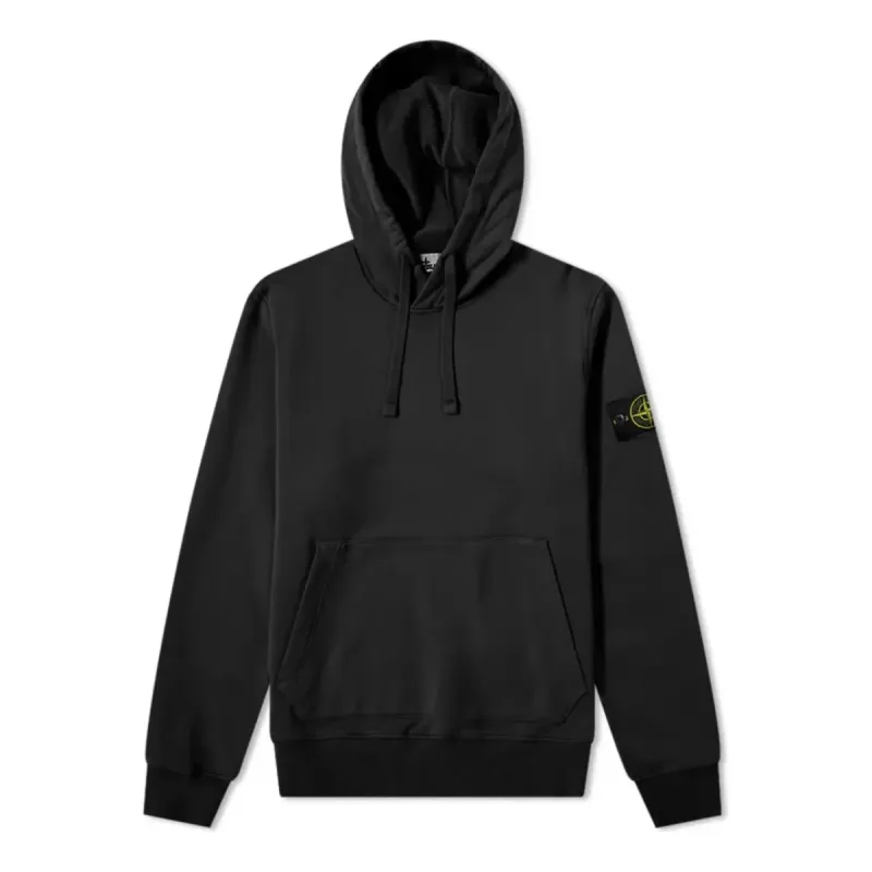 STONE ISLAND Garment Dyed Popover Hoodie 'Black' 741564151-V0029 sold by KicksCrew