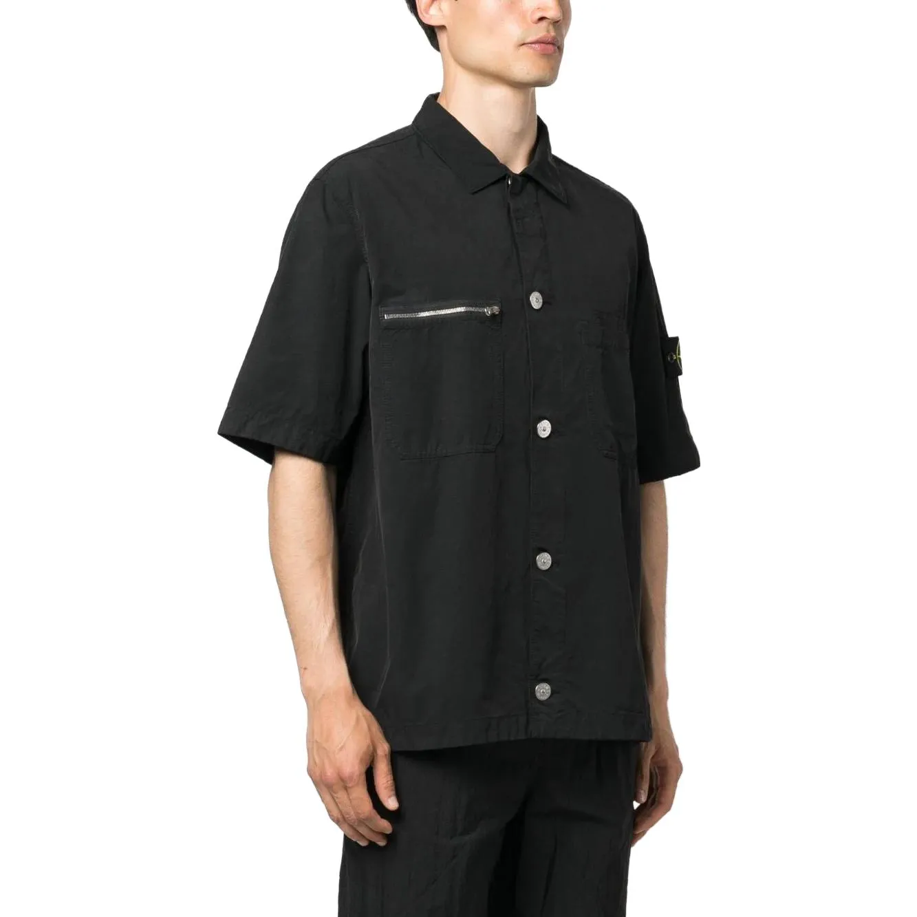 STONE ISLAND Zip Pocket Shirt 'Black' 781511429-V0029 sold by KicksCrew product image thumbnail 3