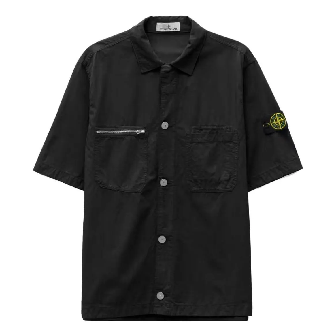 STONE ISLAND Zip Pocket Shirt 'Black' 781511429-V0029 sold by KicksCrew