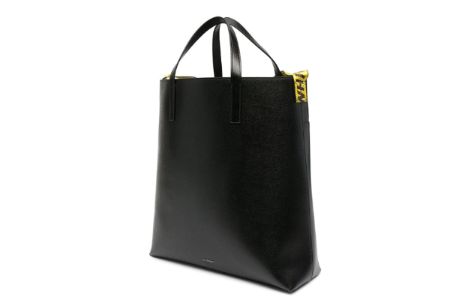 Off-White Logo Leather Tote 'Black' OMNA151R21LEA0011001 sold by KicksCrew