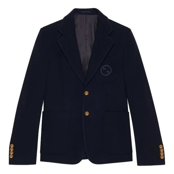 Gucci Cotton Jersey Formal Jacket 'Dark Blue' 751178-ZAM6S-4240 sold by KicksCrew