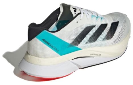 Adidas Adizero Boston 12 Running Shoes 'White Light Aqua' ID4237 sold by KicksCrew
