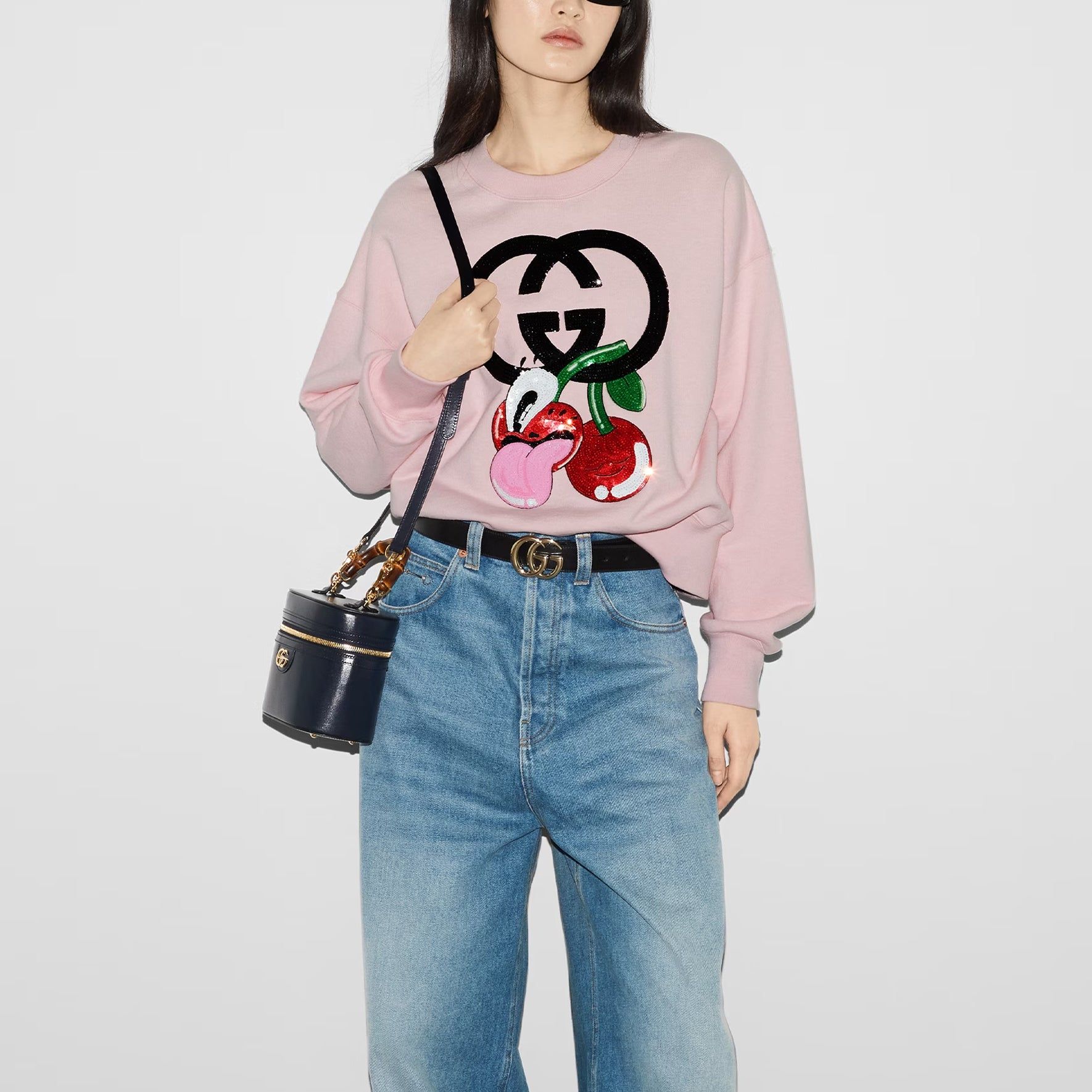 (WMNS) Gucci Cotton Jersey Sweatshirt With Embroidery 'Pink' 773769-XJGHH-5781 sold by KicksCrew product image thumbnail 3