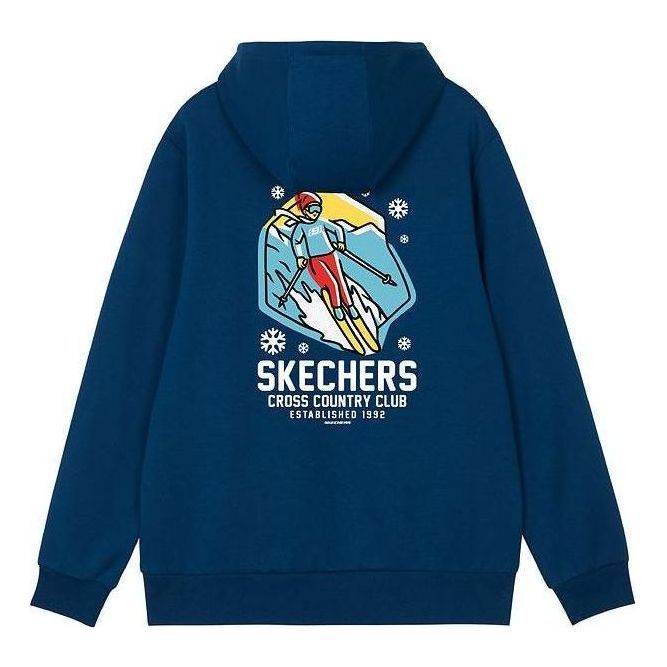 Skechers Cartoon Graphic Drawstring Hoodie 'Navy Black White Grey' L422U239 sold by KicksCrew