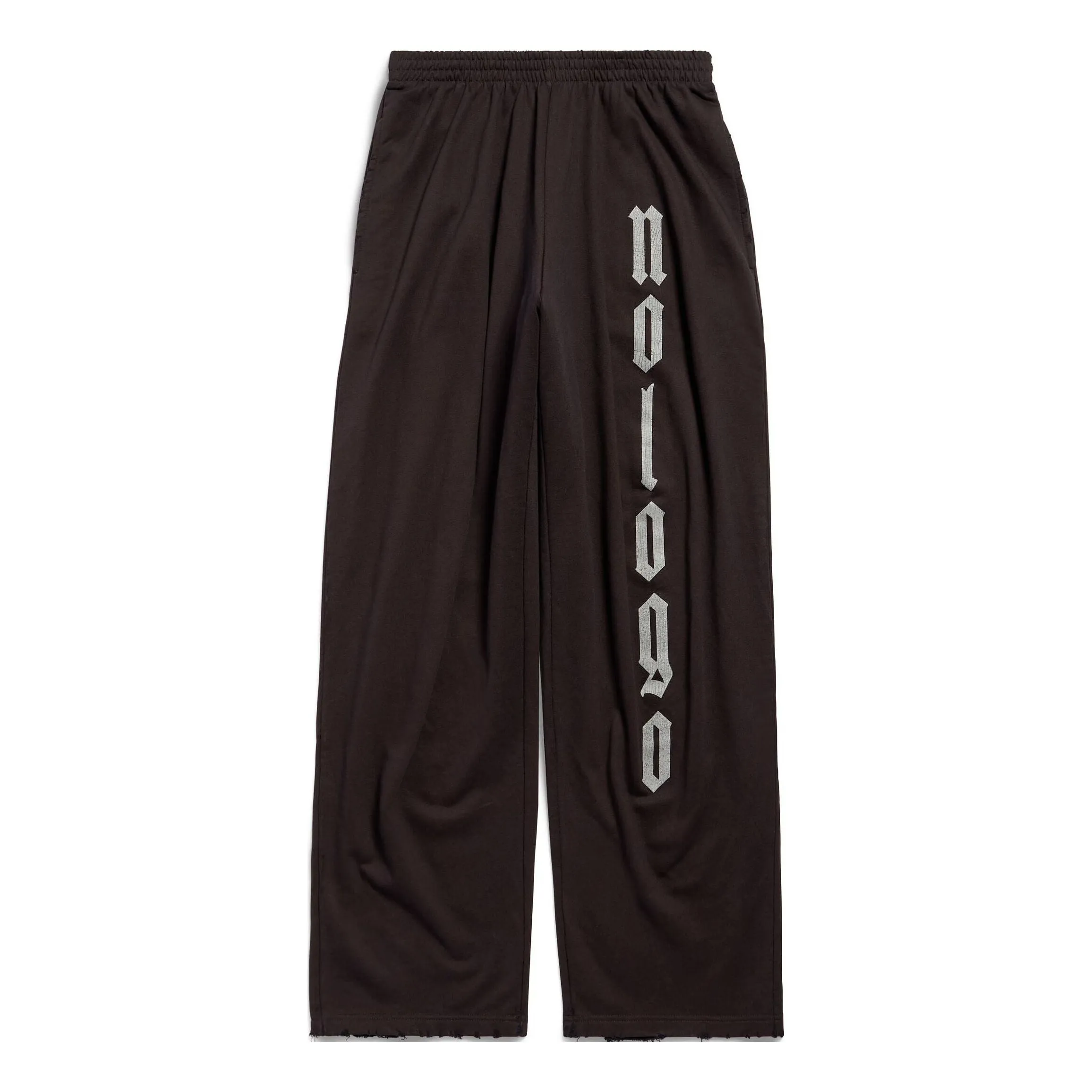 (WMNS) Balenciaga Nologo Baggy Sweatpants 'Black Grey' 787357TQVK71055 sold by KicksCrew