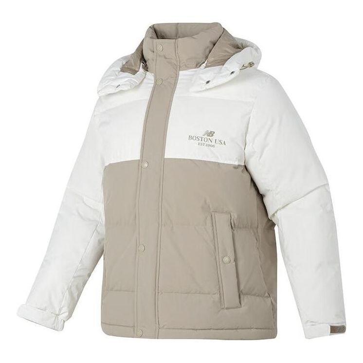 New Balance Windproof Down Jacket 'White Beige' AMJ34301-CIC sold by KicksCrew