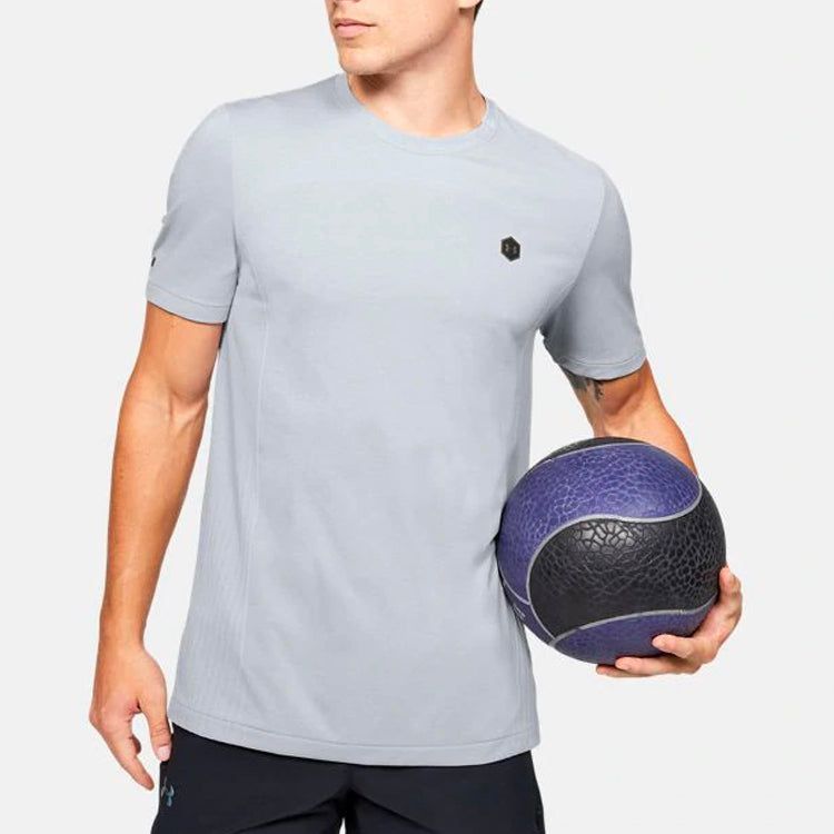 Under Armour RUSH Seamless Fitted T-shirt 'Grey' 1351448-014 sold by KicksCrew product image thumbnail 3